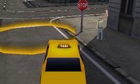 Conduire un taxi en ville 3D