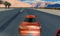 Course de voitures dans le desert